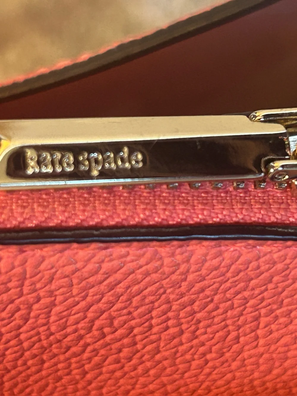 kate spade Coral Pebbled Leather Double-Strap Tote